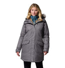 COLUMBIA WOMEN’S SUTTLE MOUNTAIN LONG INSULATED JACKET CITY GRAY SIZE XL - Brand New