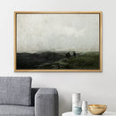 SIGNLEADER Framed Canvas Print Wall Art Green Forest Overcast Day - 24"x36" - Brand New