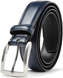 CARLO FELLINI MEN DRESS BELT HAND MADE 100% COW LEATHER - SIZE: 38/40 - NAVY - Like New