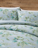TOMMY BAHAMA FLORAL ENCHANTMENT REVERSIBLE 3-PIECE KING DUVET - LIGHT BLUE/AQUA - Like New