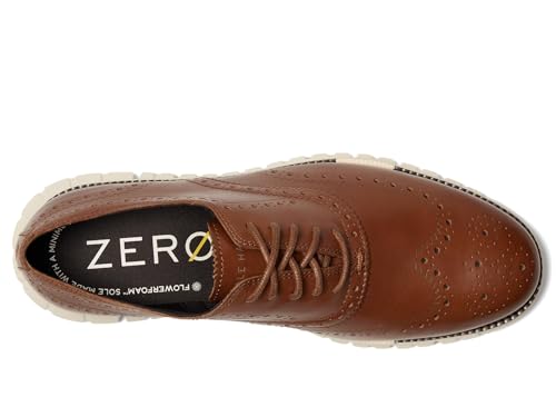 C39602 ZEROGRAND MACE MEN'S OXFORD SHOES BRITISH TAN/IVORY SIZE 10.5 - Brand New