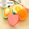 ROSE 4PCS FUN BATH SPONGES SCRUBBER, Tofu,Yellow,Green,Mango C9310 - Brand New