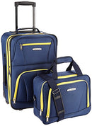 Rockland Fashion Softside Upright Luggage Set 2-Piece 14/19 F102 - Navy - Like New