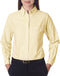 UltraClub Women's Wrinkle-Free Long Sleeve Oxford Shirt 8990 - Brand New