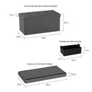 LAVISH HOME 30" FOLDING STORAGE OTTOMAN TUFTED FOOTREST, LINEN CHEST - GRAY - Brand New