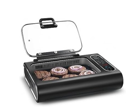 Gourmia Food Station Indoor Smokeless Grill Cooking Black - Scratch & Dent