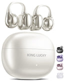 KING LUCKY CLIP-ON EARBUDS GEN 3 OPEN-EAR WIRELESS BLUETOOTH 6.0 - PEARL WHITE - Like New