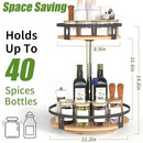Wood Lazy Susan Organizer 2-Tier 360° Rotating Spice Rack, 11 Inch Lazy Susan - Like New