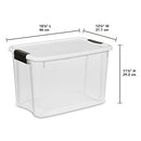 Sterilite 6-Pack 30 Quart Ultra Latch Box, Clear Storage Organizer - B002BA5F5C - Like New
