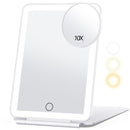 MIROPOSS RECHARGEABLE MAKEUP MIRROR TRAVEL VANITY 80LEDS 2000MAH - WHITE - Like New