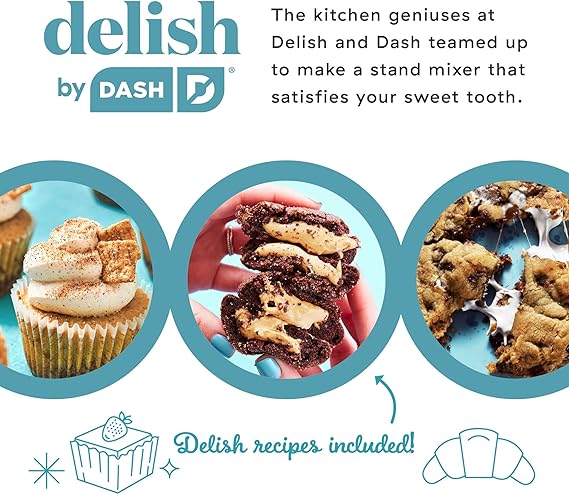 DASH Delish by DASH Compact Stand Mixer 3.5 Quart Beaters - Scratch & Dent