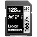 Lexar 128GB Professional 1667x SD Card, UHS-II, C10, U3, V60, Full HD, 4K - Brand New