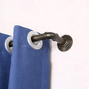 PLESIU N/H 1-Inch Industrial Curtain Rod, 28-48 Inch, Rustic Wrap, Gold Dots - Brand New