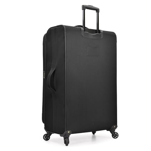 U.S. Traveler Aviron Bay Expandable Softside Luggage Spinner Wheels, Black - Brand New