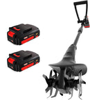 MZK 20V Cordless Tiller Cultivator with Steel Tines SG1401 - BLACK/RED - Like New