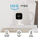 Blink Mini plug-in smart security camera 1080p HD video BCM00300U - White Like New