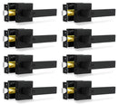 RAZCC PRIVACY DOOR LEVERS RAZCC 8 PACK MATTE BLACK DOOR HANDLES - BLACK - Like New