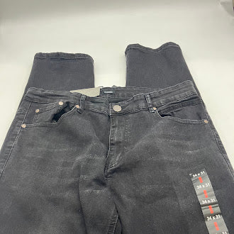 BLU ROCK MEN'S CASUAL FLEX STRETCH SLIM STRAIGHT JEANS - MEN 34X31 - JET BLACK - Brand New