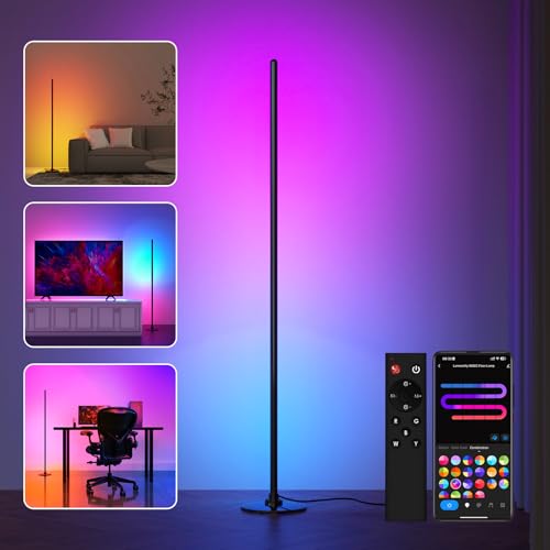LANMONLILY LED Floor Lamp Corner Lamp RGB RED,GREEN,BLUE - Like New