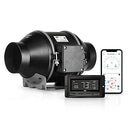 IPOWER 4" INLINE DUCT VENTILATION FAN W/TEMPERATURE HUMIDITY CONTROL DF-100AS - Like New
