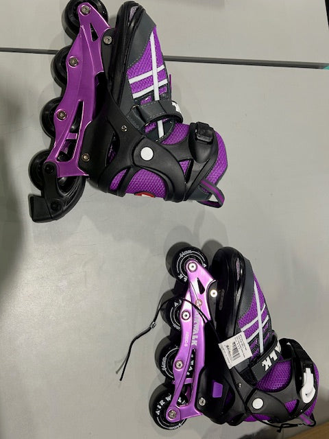 AIRWALK YOUTH INLINE SKATE - PLUM PURPLE (5-8) - PLUM PURPLE - Like New