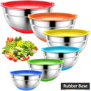 TINANA MIXING BOWLS WITH LIDS: STAINLESS STEEL MIXING BOWLS SET - MULTICOLOR - Brand New