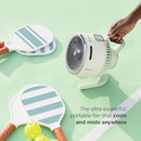 Shark FlexBreeze HydroGo Fan Ultra-powerful portable fan. Glacier FA052BL - Like New