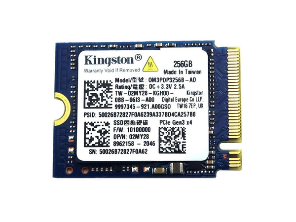 KINGSTON 256GB M.2 2230 NVME PCIE GEN3 X4 SSD - BLUE - Like New