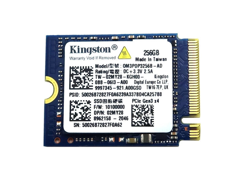KINGSTON 256GB M.2 2230 NVME PCIE GEN3 X4 SSD - BLUE - Like New