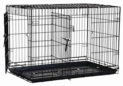 PRECISION PET PRODUCTS TWO DOOR GREAT CRATE WIRE DOG CRATE - MULTI/BLACK - Brand New