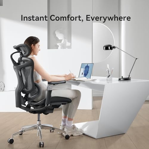 SIHOO Doro C300 Pro Ergonomic Office Chair with Ultra-Soft 6D Armrests - Black - Like New
