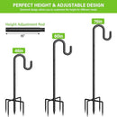 GIENTAN GT-76WF-2P SHEPHERDS HOOK FOR BIRD FEEDER, DOUBLE BIRD, 1 PACK - BLACK - Like New