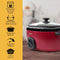 ICOOK USC-65-OP001RD 6.5 Quart Slow Cooker Aluminium Sear/Sauté Stew Pot - RED Like New