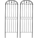 Sunnydaze 32" Traditional Decorative Outdoor Trellis, Set of 2, 784 - Black - Like New