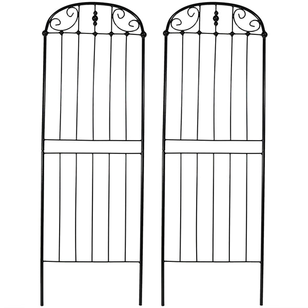Sunnydaze 32" Traditional Decorative Outdoor Trellis, Set of 2, 784 - Black - Like New