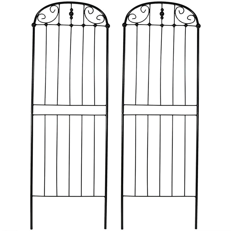 Sunnydaze 32" Traditional Decorative Outdoor Trellis, Set of 2, 784 - Black - Like New