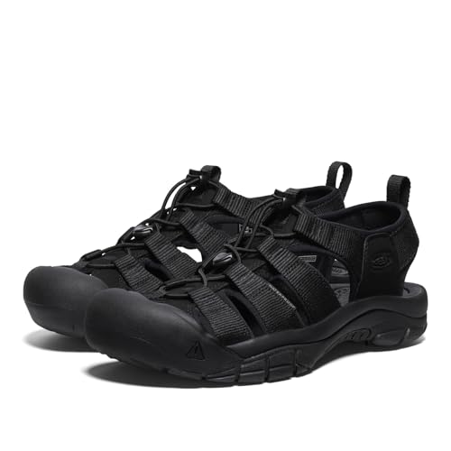 KEEN WOMEN'S NEWPORT H2 CLOSED TOE WATER SANDAL TRIPLE BLACK SIZE 7.5 - Like New