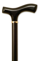 Alex Orthopedic Wood Cane Fritz Handle Stylish Walking Stick - Black Stain - Brand New