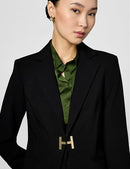 HS4GOAOT HALSTON H Women's Suits Blazer, Size 14, Black - Brand New