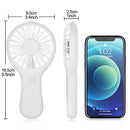 CHNLML HANDHELD RECHARGEABLE FAN PORTABLE MINI POCKET BATTERY POWERED - WHITE - Like New