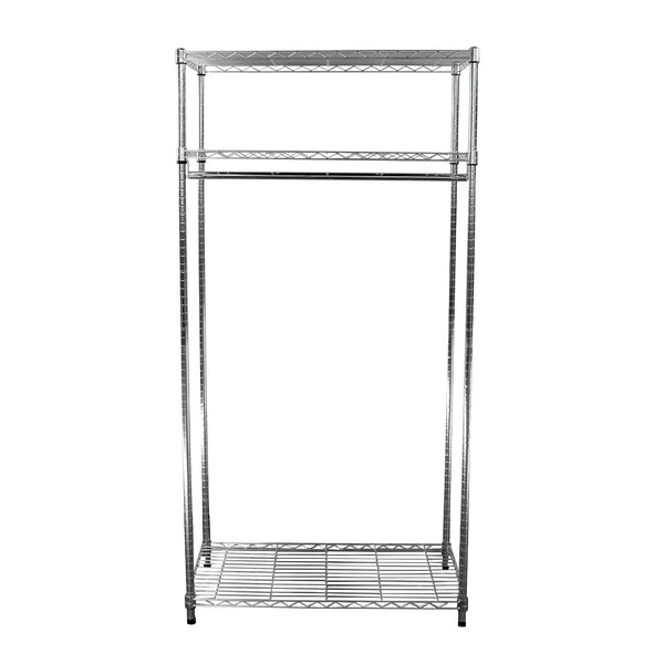 SAFERACKS 18"X36"X72" CLOTHING RACK WITH ADJUSTABLE SHELVES HANGER ROD - Black - Like New