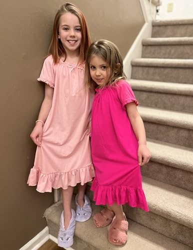 ARSHINER GIRLS SLEEVE SHORT SLEEVE VICTORIAN PAJAMA DRESS SIZE: YOUTH 7-8 - Like New