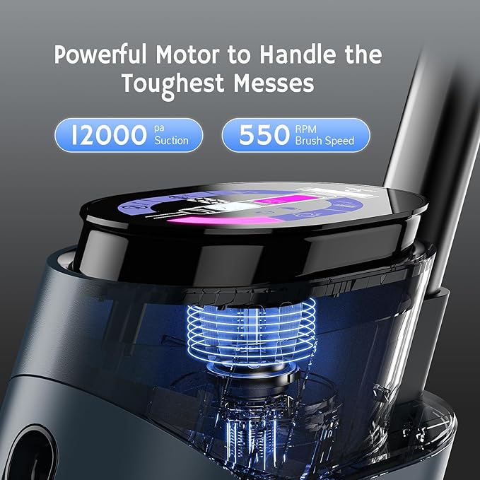 AIRTHEREAL Cordless Wet Dry Vacuum Cleaner Close-to-Floor Brush Powerful - BLUE - Like New