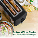 BELLA 4 SLICE TOASTER LONG SLOT & REMOVABLE CRUMB TRAY 7 SHADING OPTIONS - Like New