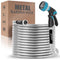 ANUFLES METAL GARDEN HOSE 100FT- STAINLESS STEEL WATER HOSE - SILVER HOSE - Like New