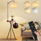 ROTTOGOON FLOOR LAMP END TABLE LAMP REMOTE CONTROL CHARGING STATION - BROWN - Like New