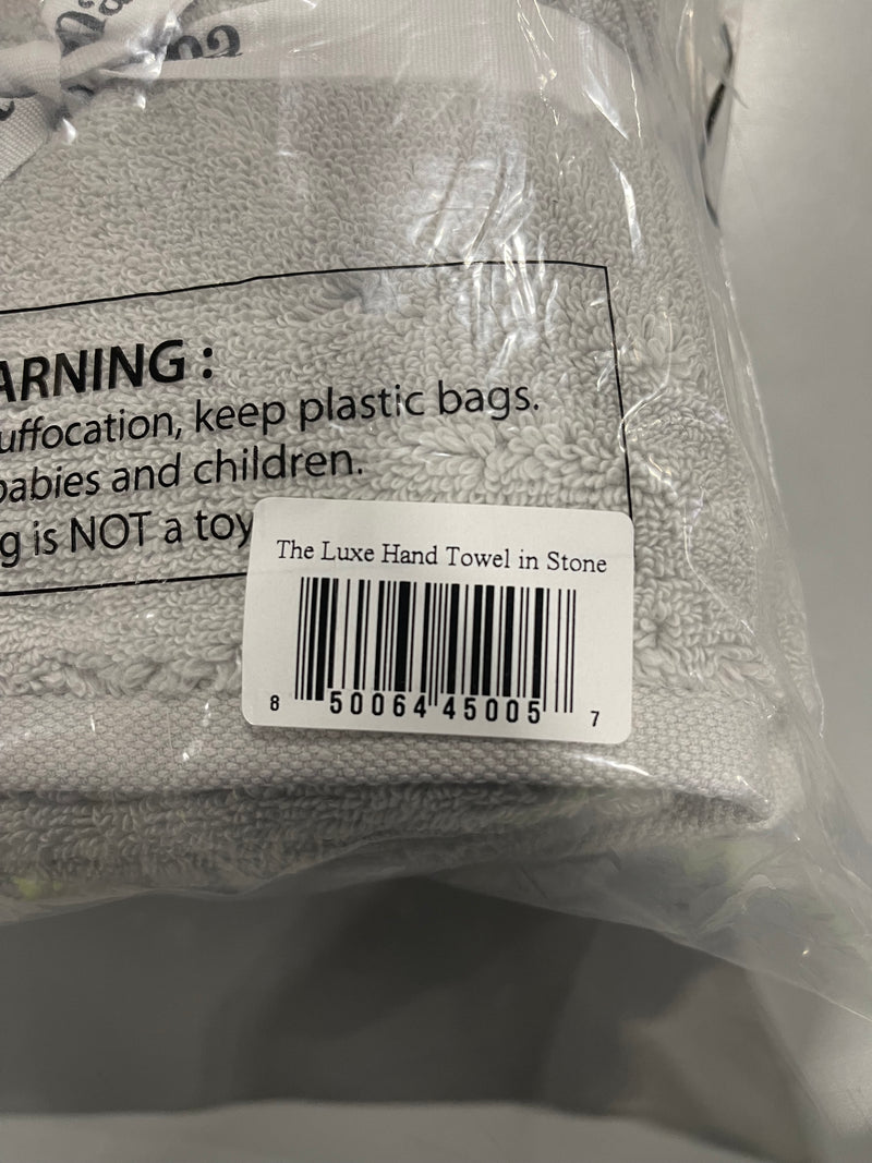 TEEMA 100% TURKISH COTTON HAND TOWEL PACK OF 2 - STONE - Like New