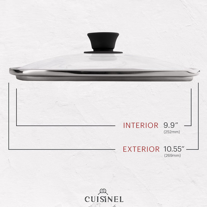 Cuisinel 10.5" Cast Iron Square Grill Pan C10-SG-G - Black - Scratch & Dent