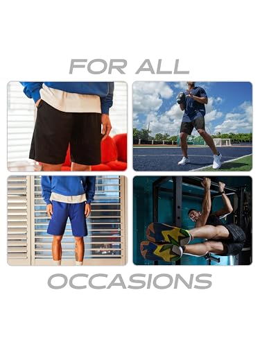 MA CROIX MENS BASIC MESH SHORTS BASKETBALL GYM WORKOUT BLEU SIZE M - Brand New