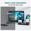 GENERIC 3 IN 1 CHARGING STATION FOR APPLE DEVICES MJ-A8BL-HL - BLACK - Like New